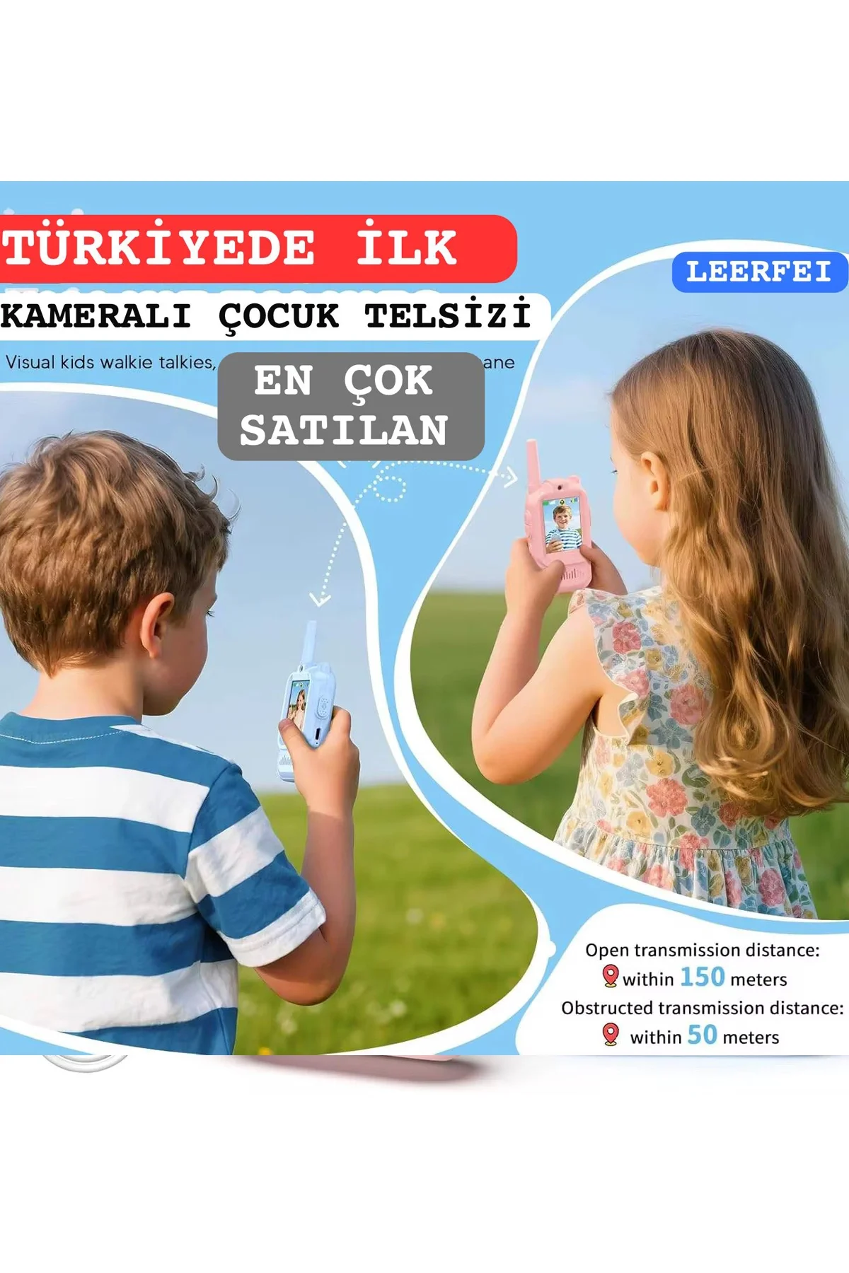 Çocuklar Için Görüntülü Telsiz Konuşma Özellıklı El Telsizi Şarj Edılebılır 50 Mt Menzil Wifi Gerektirmez Fiyatı, Yorumları ve Özellikleri