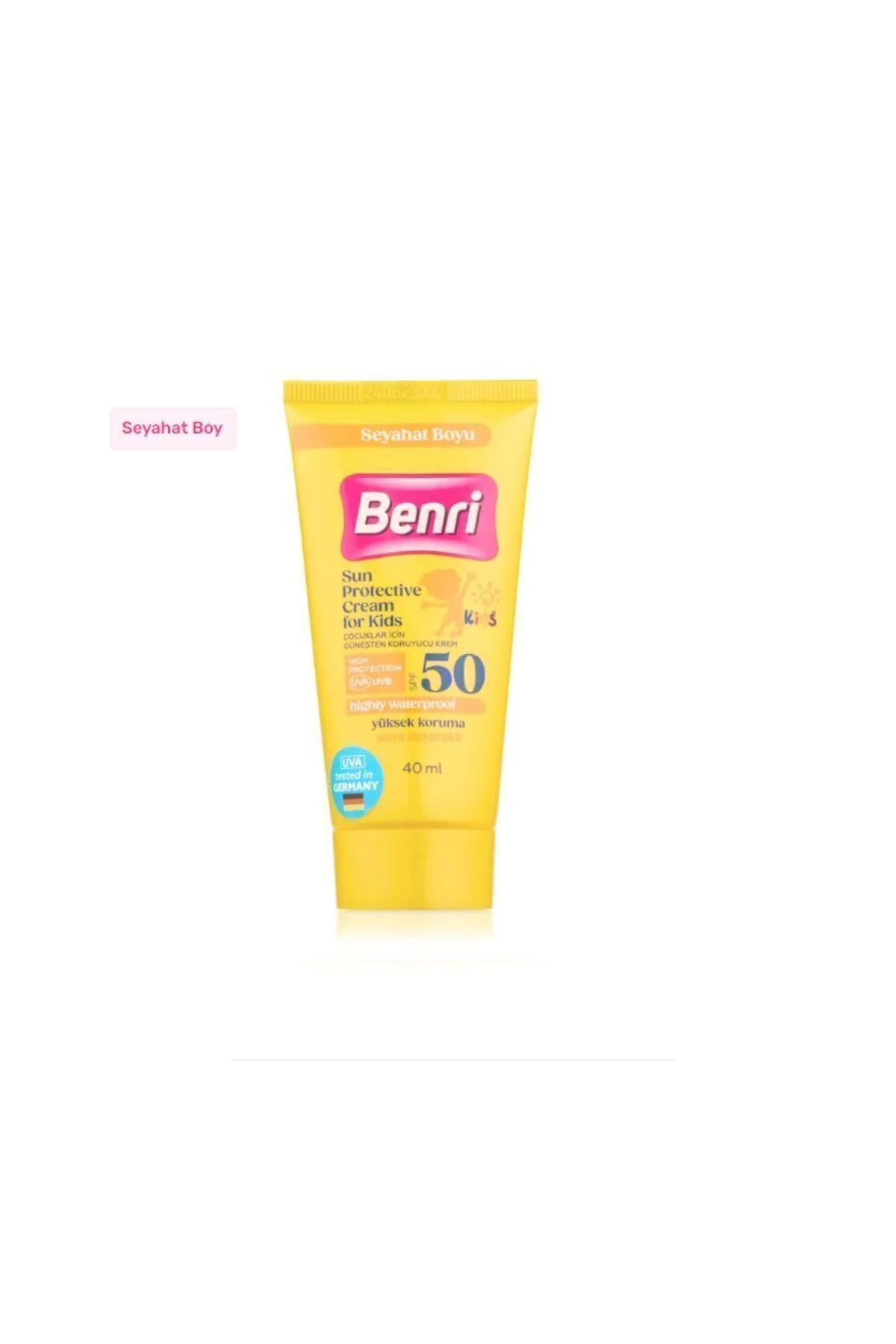 Çocuklar İçin Güneşten Koruyucu Krem SPF50 40 ml