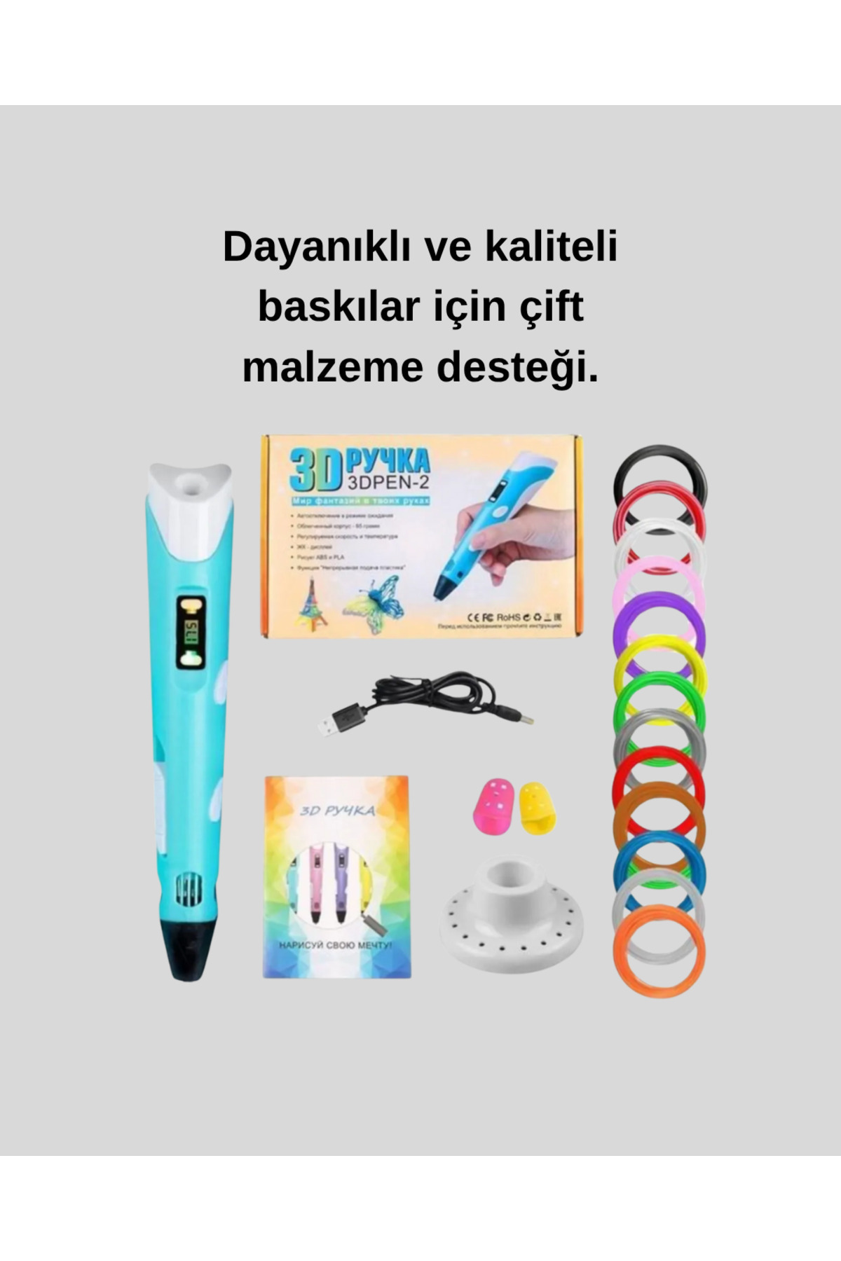 Çocuklar İçin Güvenli 3D Yazıcı Kalem - Lisinya