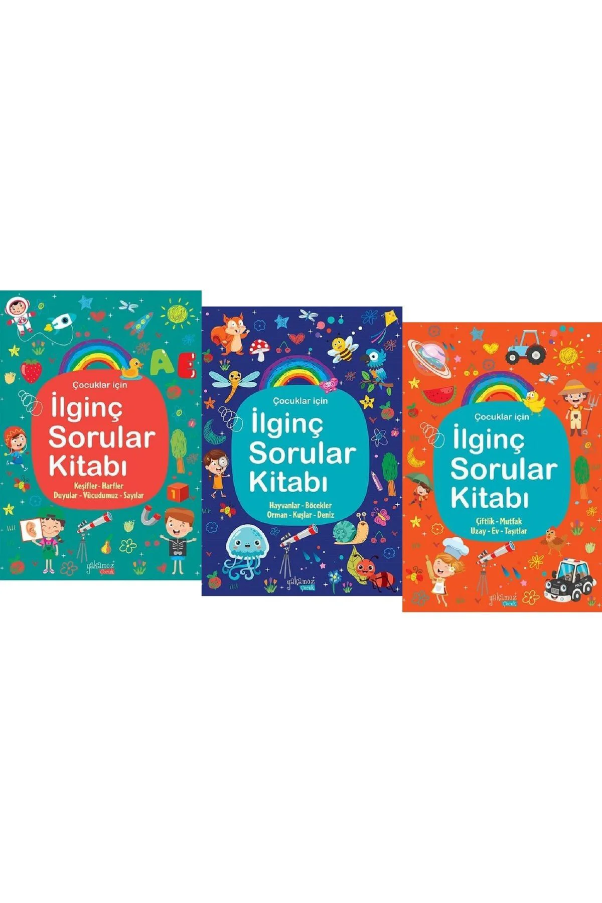 Çocuklar İçin İlginç Sorular Kitabı  / 3 Kitap Set