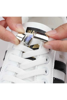 İhtiyaçavm Çocuklar İçin Kolay Kullanimli Miknatisli Ayakkabi Bağciği Beyaz 