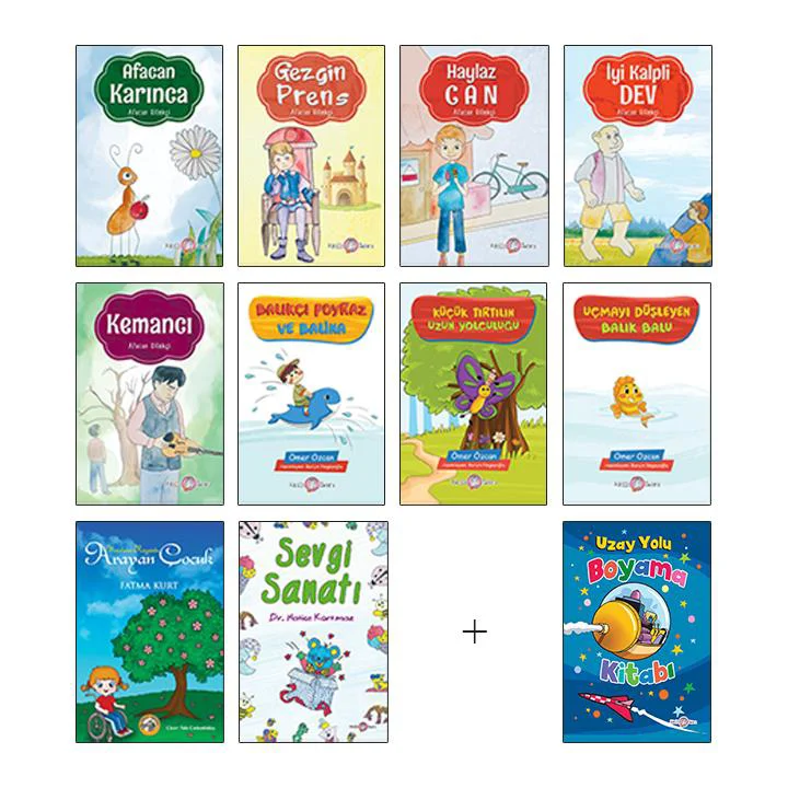Çocuklar İçin KİTAP SETİ (10 Kitaplık Set ve Boyama Kitabı ) Çocuklar İçin KİTAP SETİ (10 Kitaplık Set ve Boyama Kitabı )