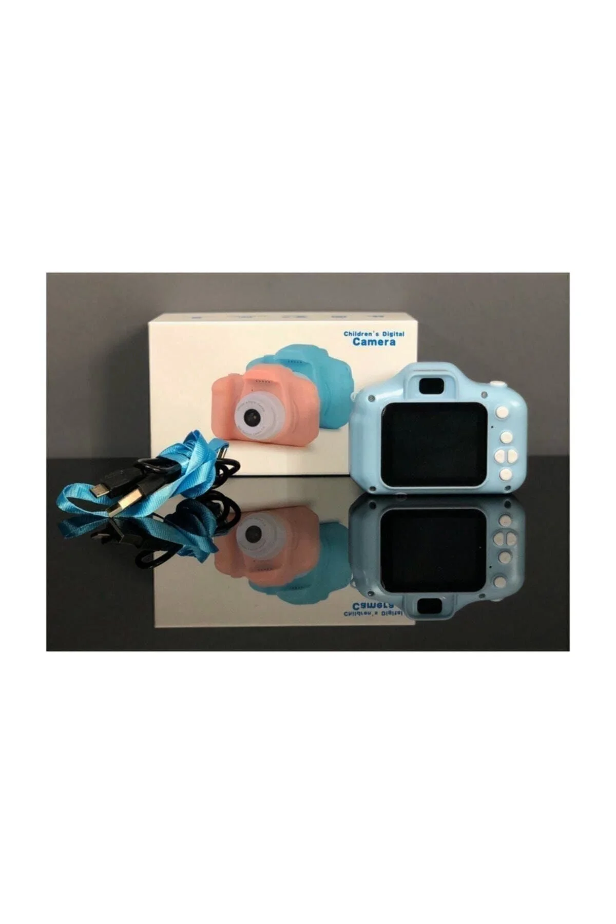 Çocuklar için mavi dijital fotoğraf makinesi SD kartlı 15-20 Mp 1-15x optik zoom