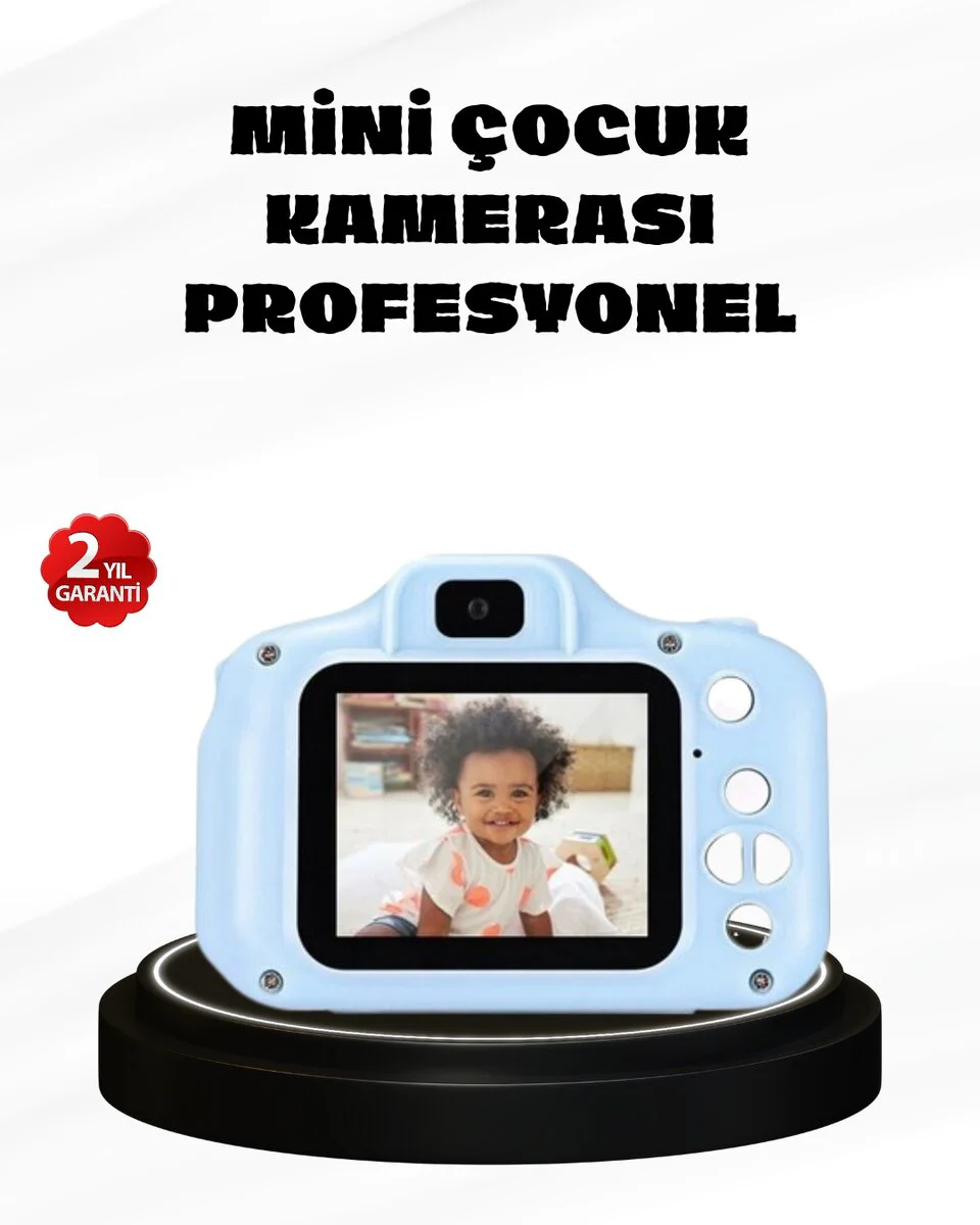 Çocuklar İçin Mini Dijital Kamera 1080p HD - Komik Filtreli, Şarjlı ve Oyun Odaklı