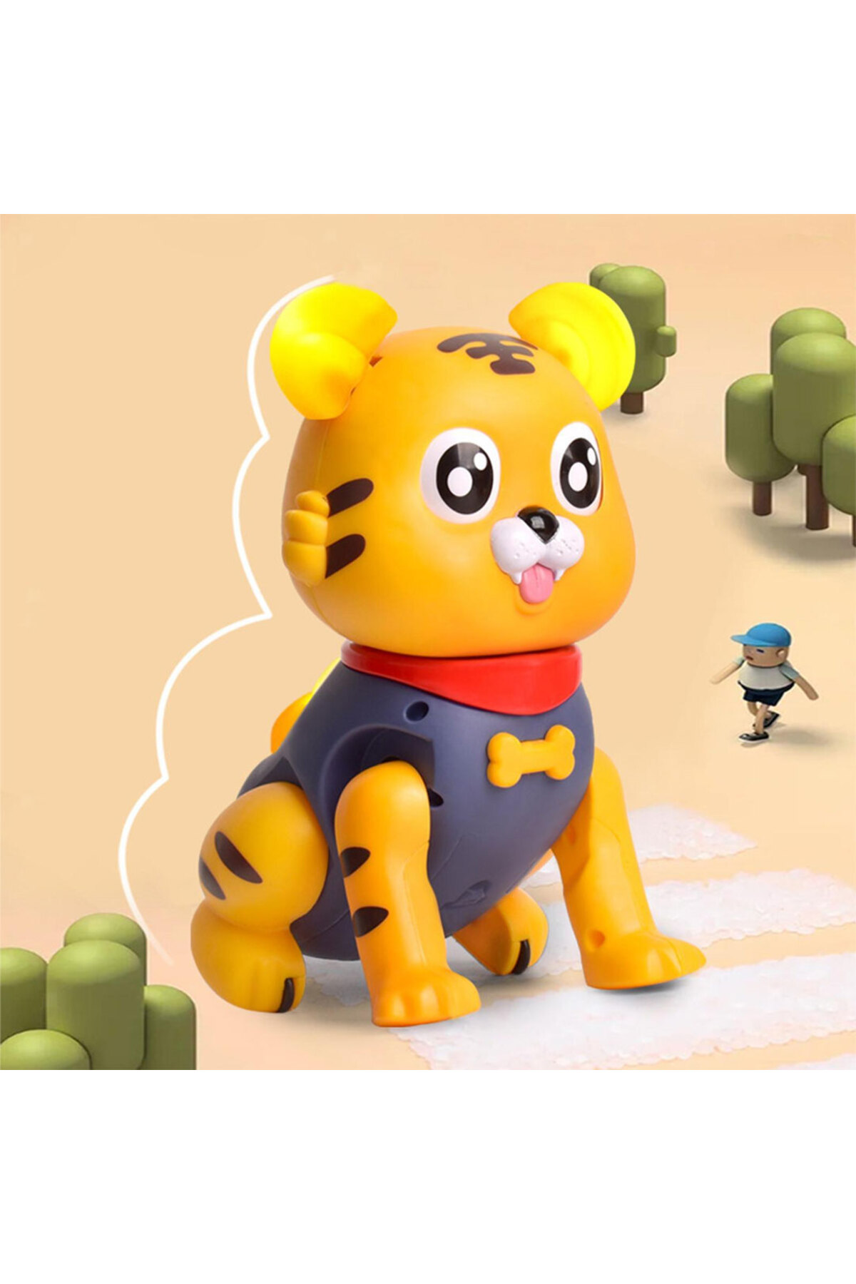 Oyuncak Store Çocuklar İçin Müzikli Ve İşıklı Sevimli Zıplayan Kaplan