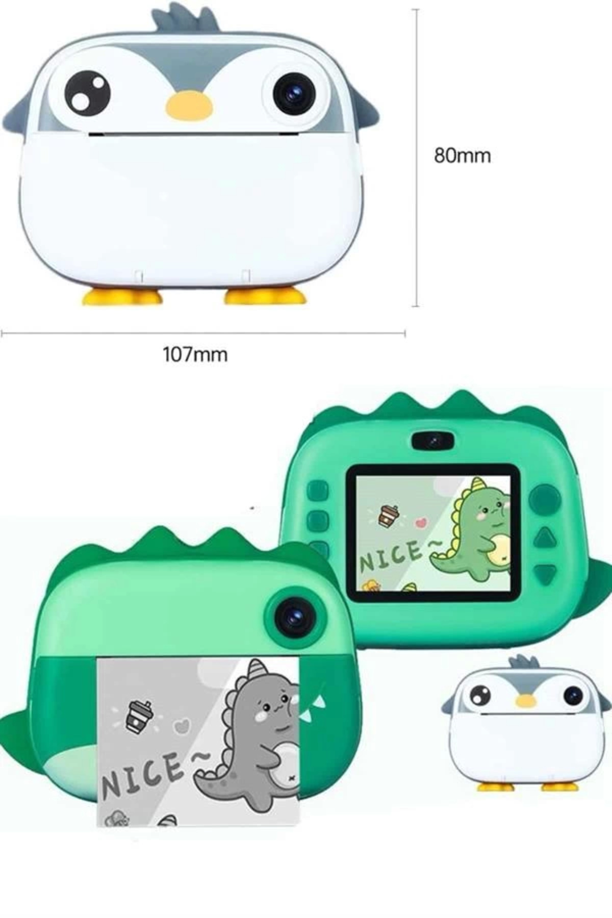 Rby Çocuklar İçin Özel Fotoğraf Makinesi Farkli Desen Seçenekli 3 Ade