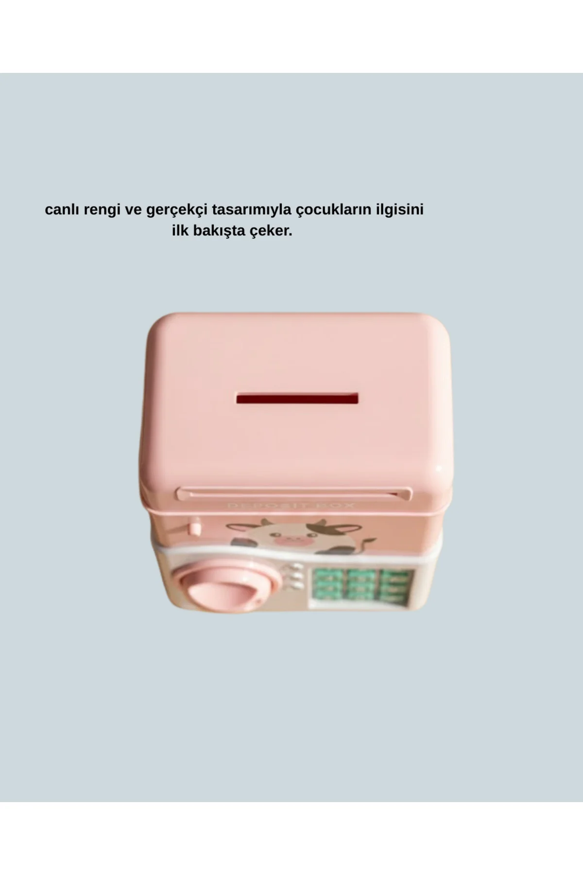 Çocuklar İçin Pembe ATM Görünümlü Elektronik Kumbara - Lisinya