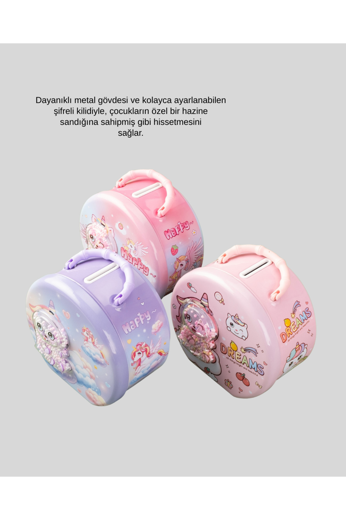 Çocuklar İçin Şifreli Para Kasası Hazine Sandığı Tasarımı - Lisin