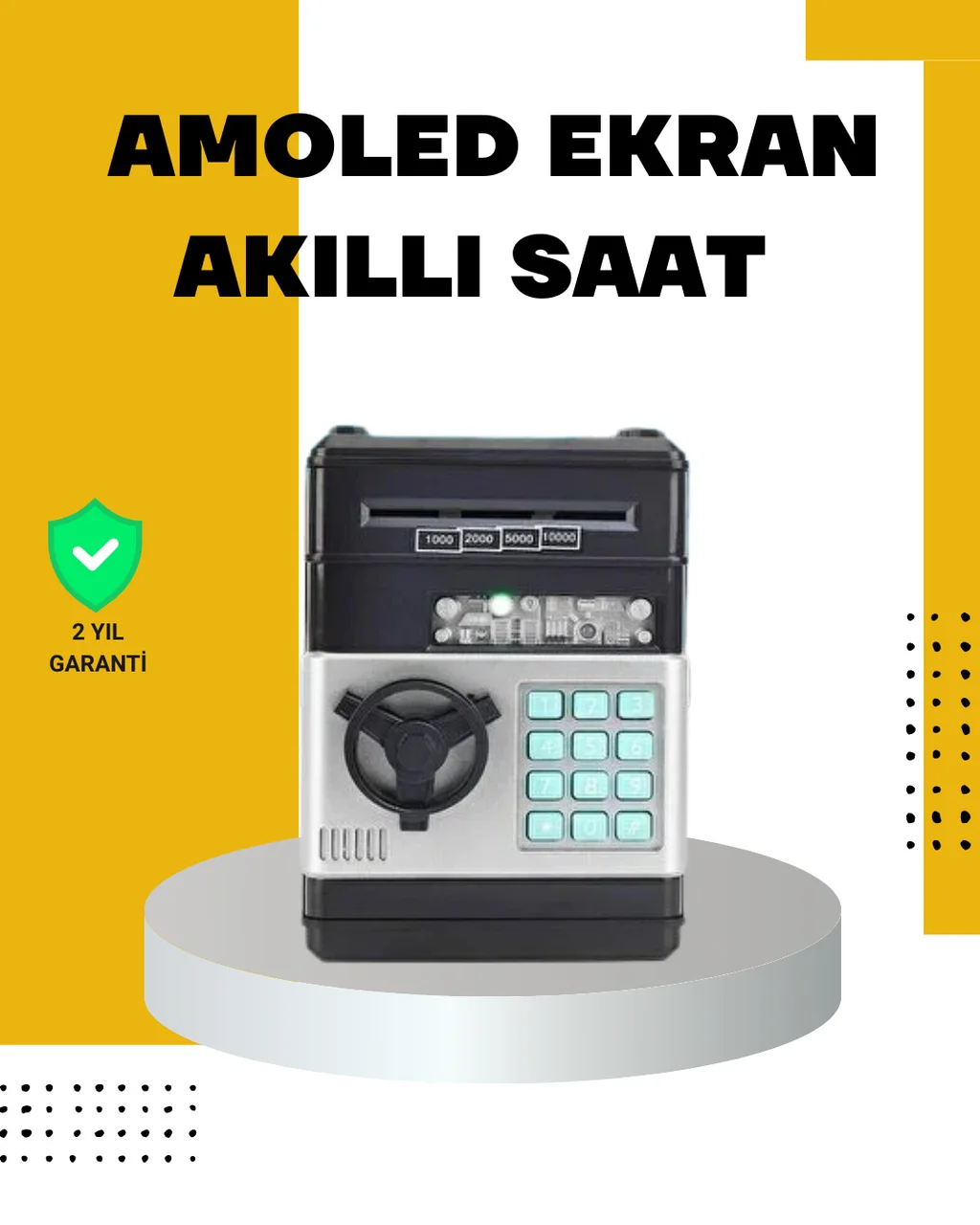 Çocuklar İçin Şifreli Atm Kasa Para Yutan Kumbara - Lisinya