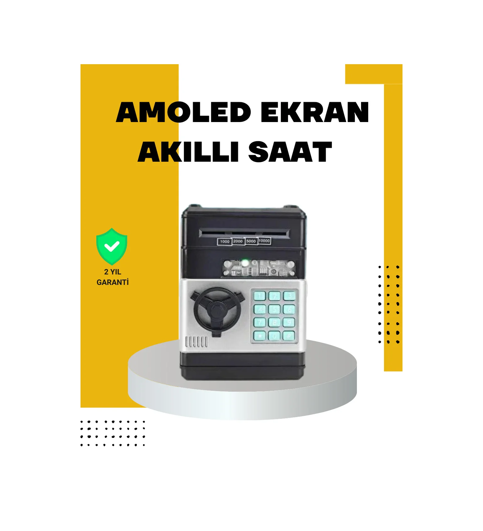 Çocuklar İçin Şifreli Atm Kasa Para Yutan Kumbara