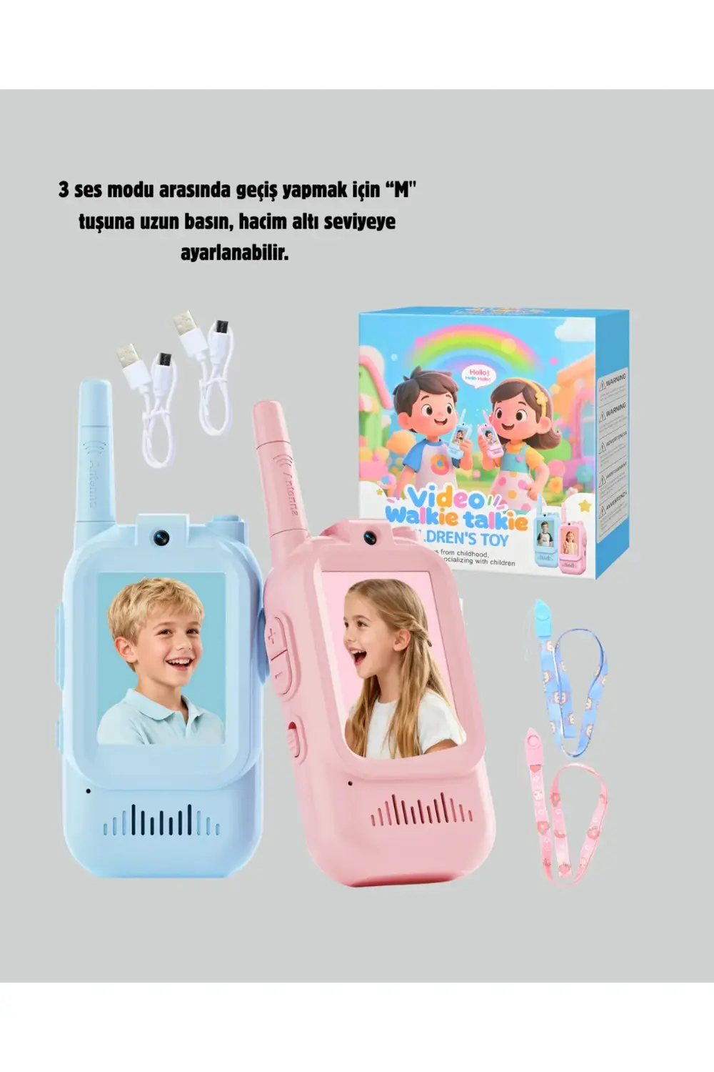 Çocuklar İçin Video Görüşmeli Walkie Talkie Uzun Mesafe İletişim