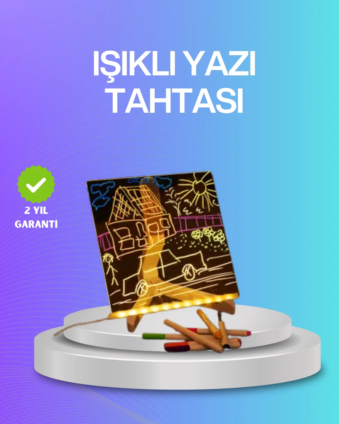 Çocuklar ve Yetişkinler İçin USB LED Işıklı Çizim Panosu Çocuklar ve Yetişkinler İçin USB LED Işıklı Çizim Panosu
