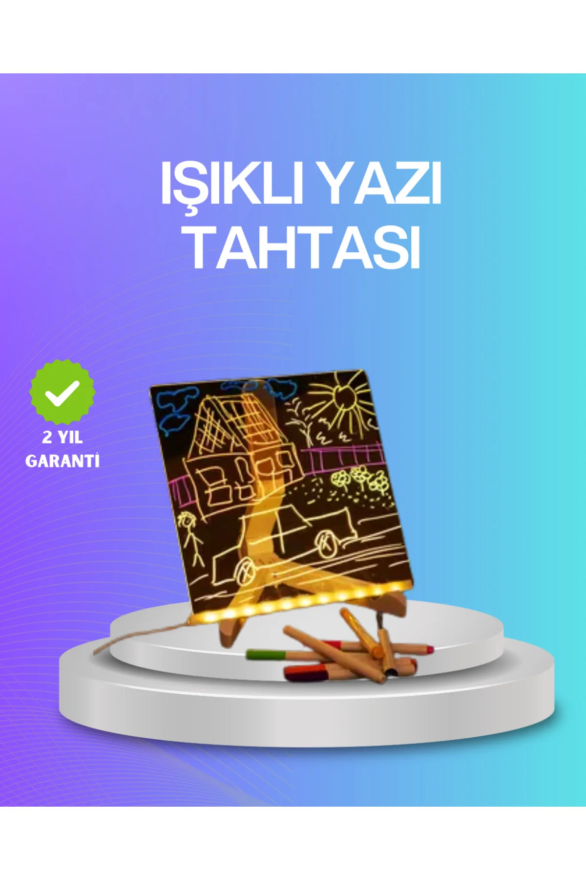 Çocuklar ve Yetişkinler İçin USB LED Işıklı Çizim Panosu