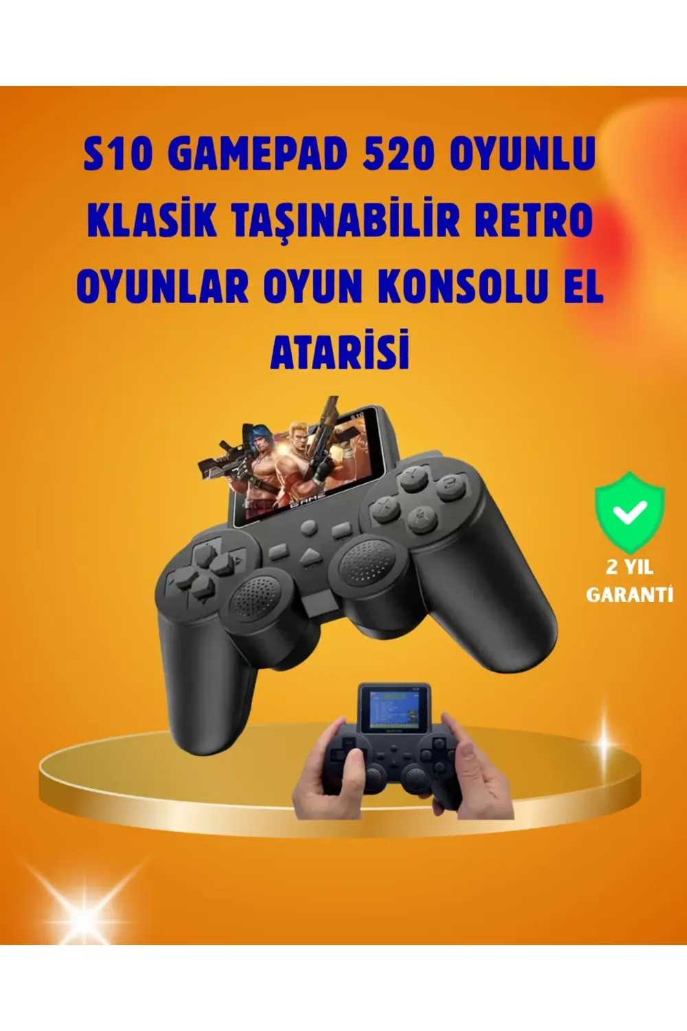 Çocuklar ve Yetişkinler İçin Uygun 500 Oyunlu Taşınabilir Mini Re