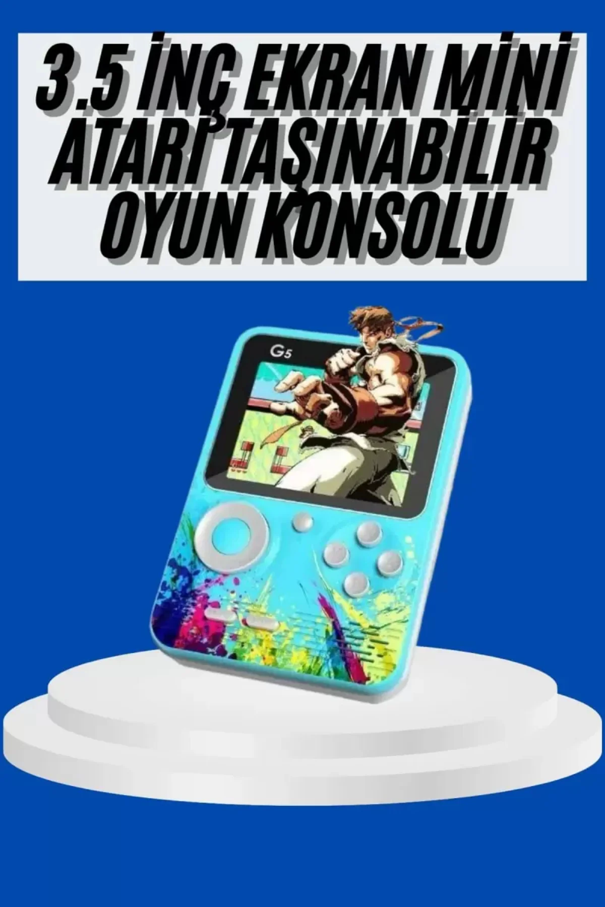 Çocuklara Özel 4K HD Retro Oyun Konsol El Atari Taşınabilir 500 O
