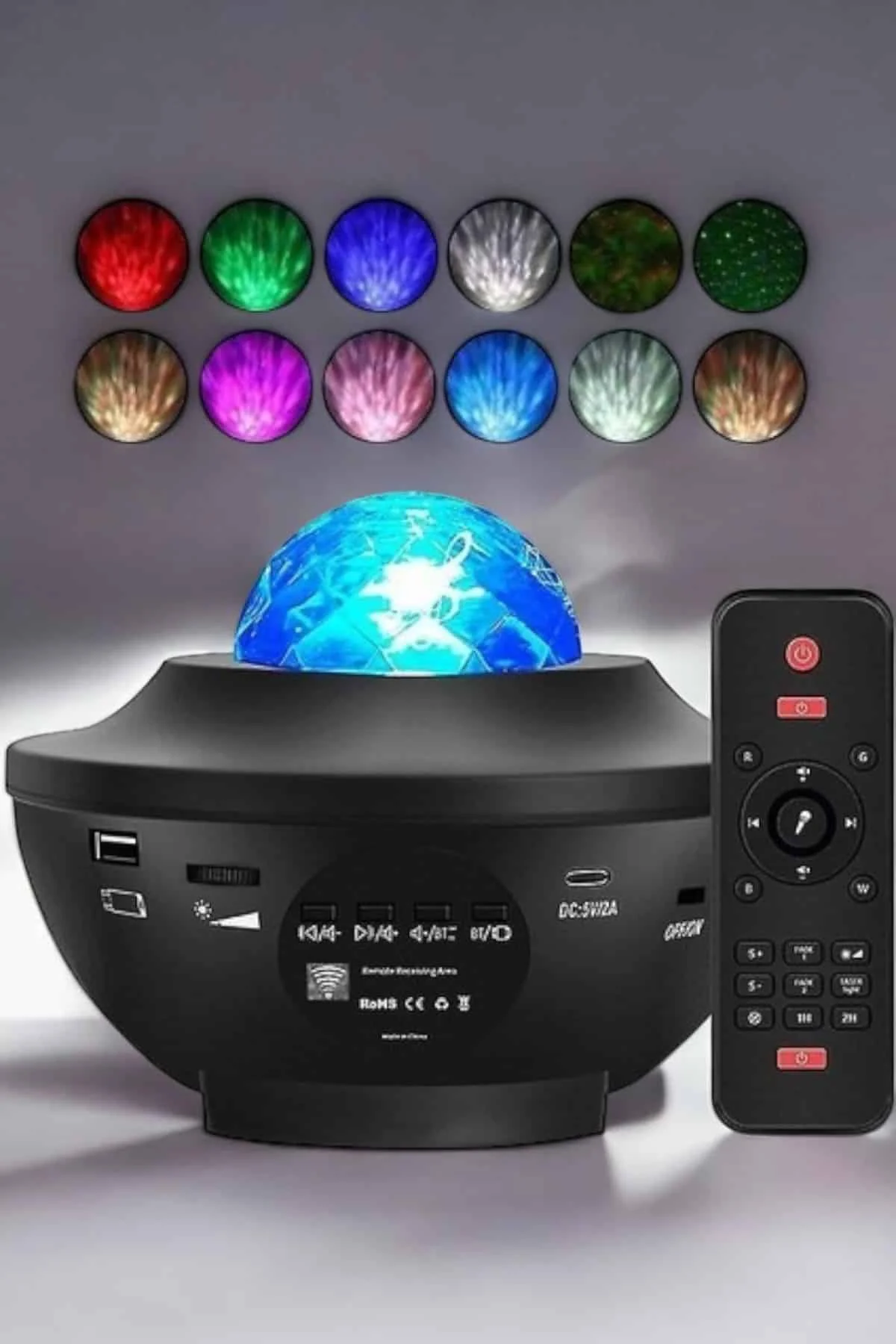 Çocuklara Özel Şarjlı Bluetooth Hoparlör Parti Led Lambası Yıldız