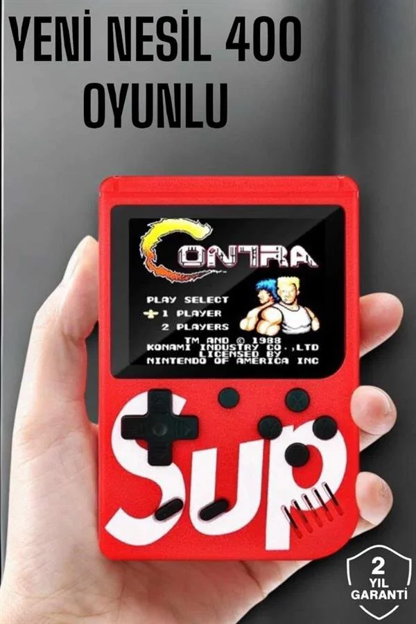 Çocuklara Özel SUP 400 Oyunlu Mini Oyun Konsolu - 400 Oyun ve Taşınabilir Eğlence