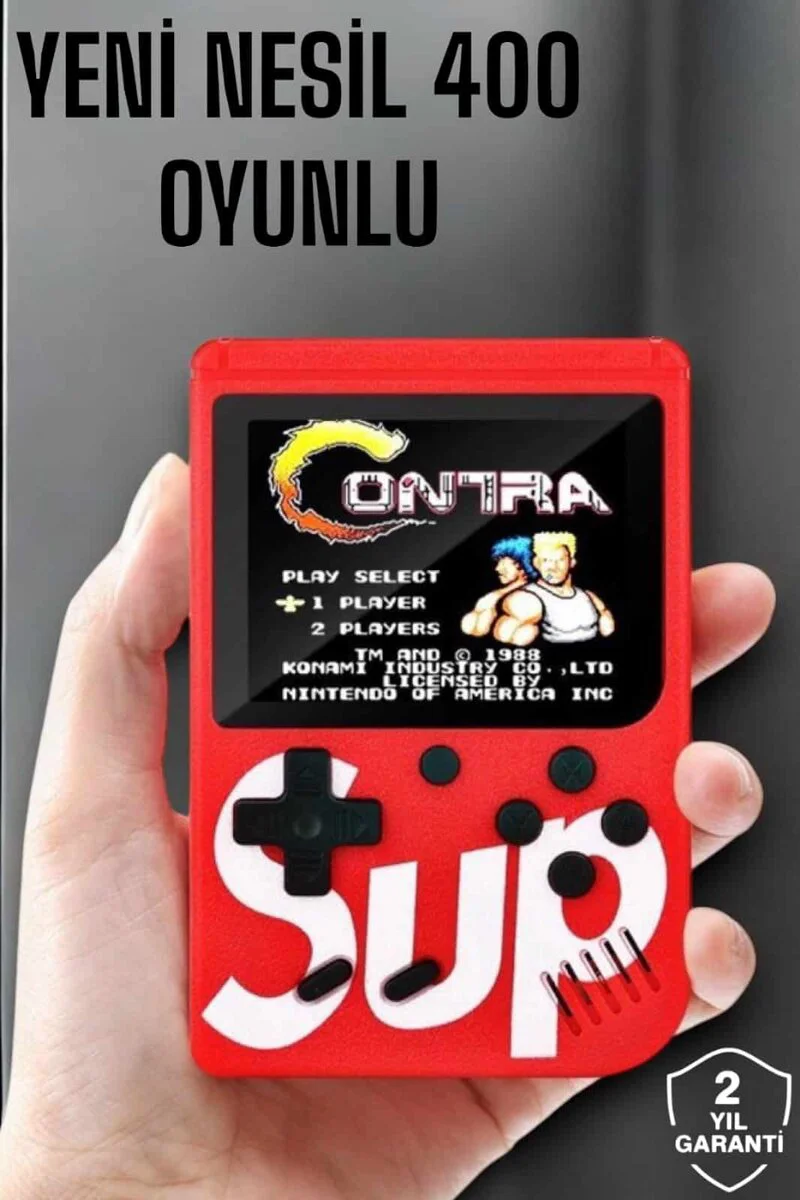 Çocuklara Özel SUP 400 Oyunlu Mini Oyun Konsolu - 400 Oyunlu Taşınabilir Eğlence
