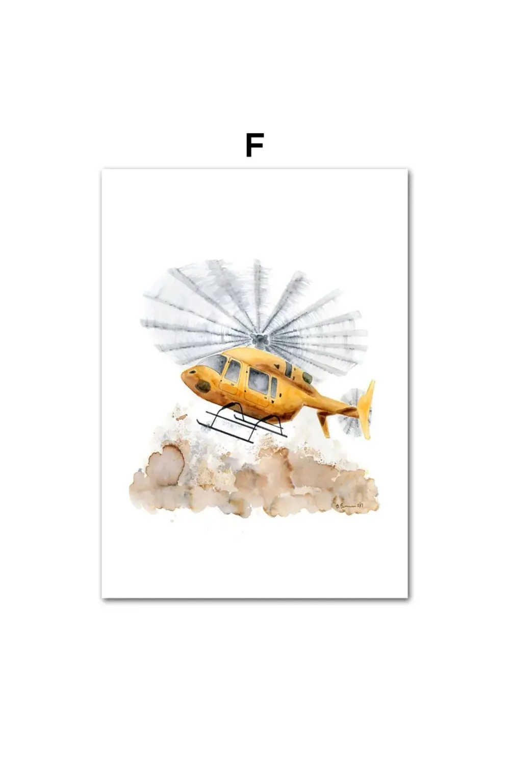 Çocukların Favori Araçları Sanat Koleksiyonu,6’lı Çerçeve Görünüm