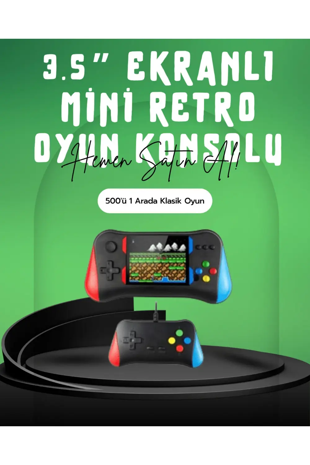 Çocukluğunuzun Oyunları Tek Cihazda – 500 Oyunlu El Konsolu - tyg