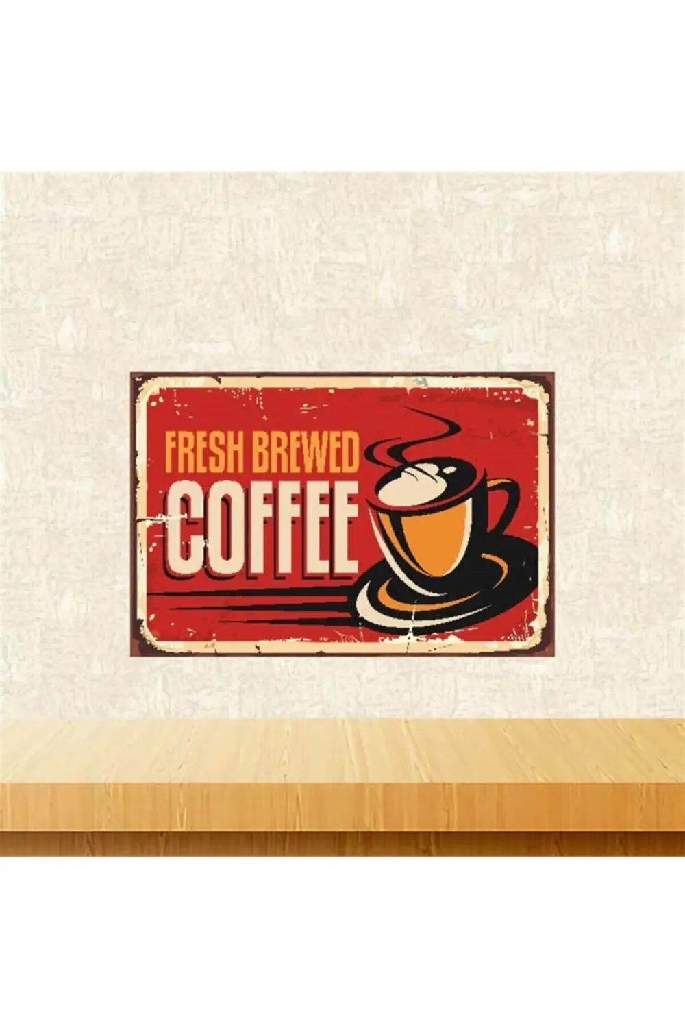 Coffee 20-30 Cm Retro Ahşap Poster Tkfx3651