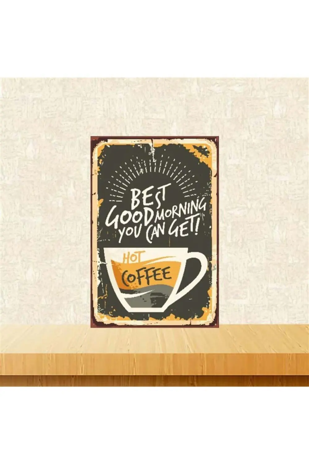 Coffee Retro Ahşap Poster 20-30 cm Tkfx3992