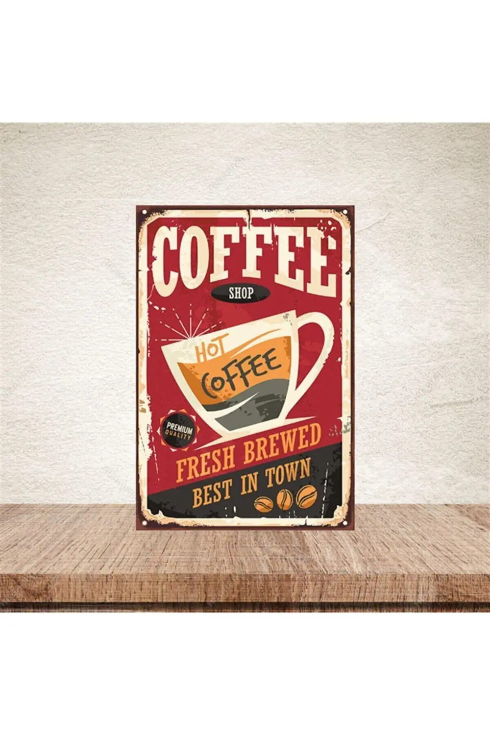 Coffee Shop 20-30 Cm Retro Ahşap Poster