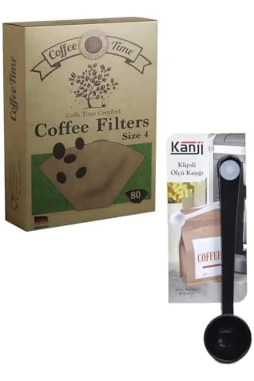 Coffee Time Filtre Kahve Kağıdı 1/4 4 Numara 80'li Paket + Klipsl