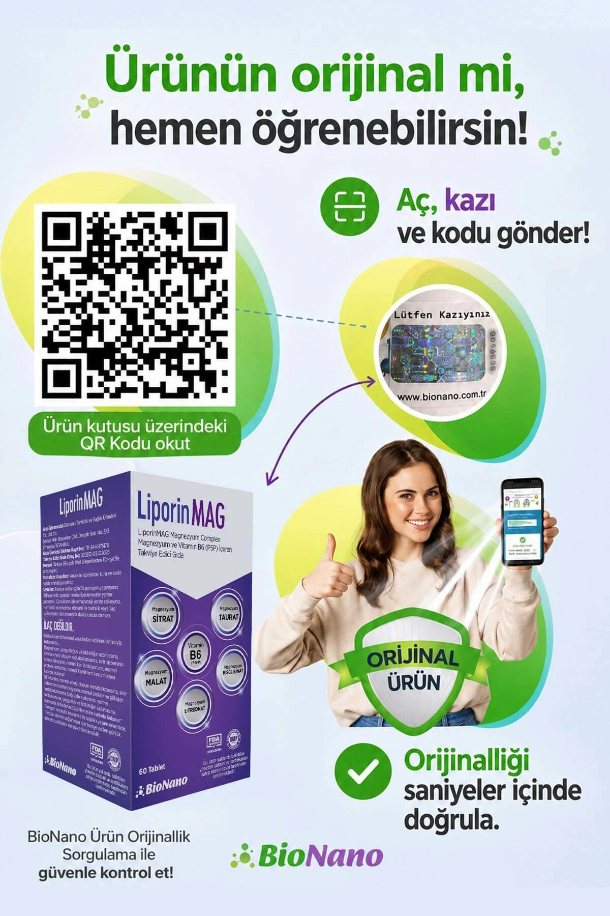 COGNICARE ST ve LİPORİNMAG MAGNEZYUM COMPLEX ve OMEGA 3