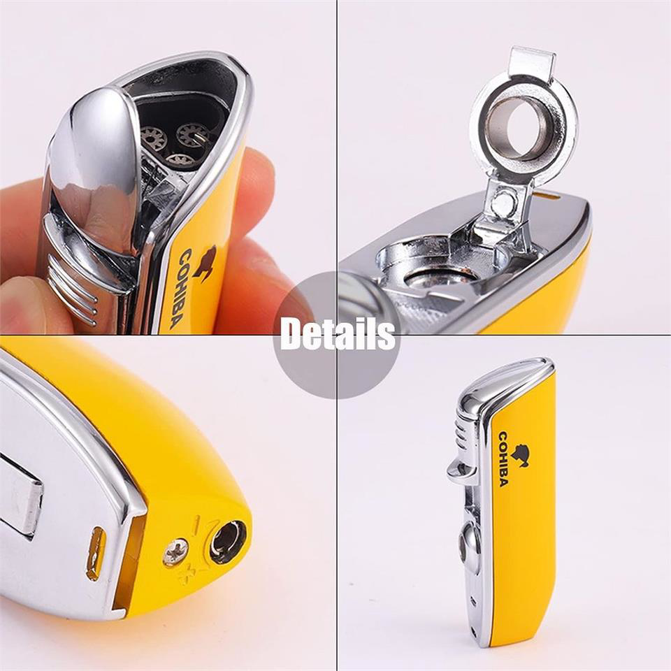 Çanta Yurdu Cohiba Ccm0214 3 Jet Torch Puro Çakmağı Sarı