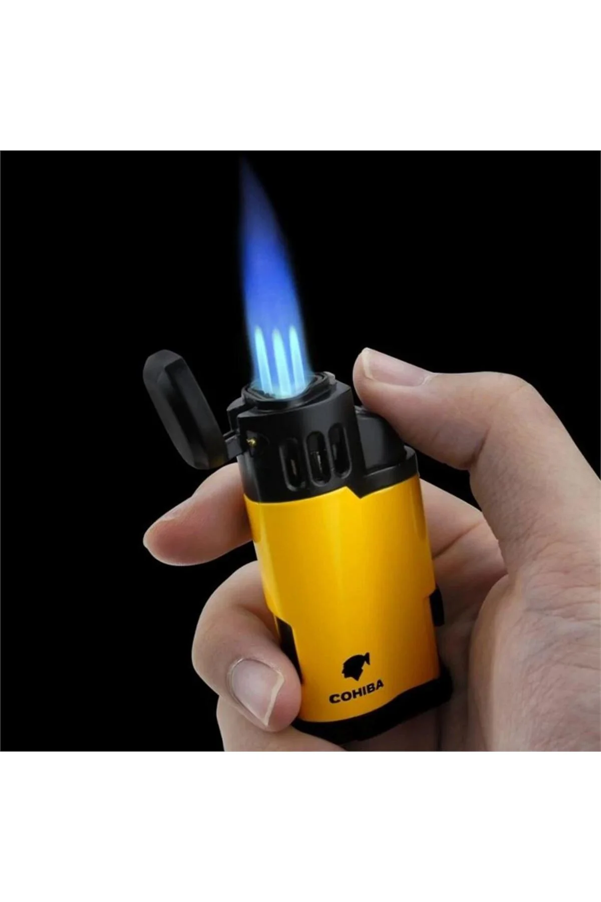 Cohiba CCM0776 Jet Torch Delicili Puro Çakmağı Sarı