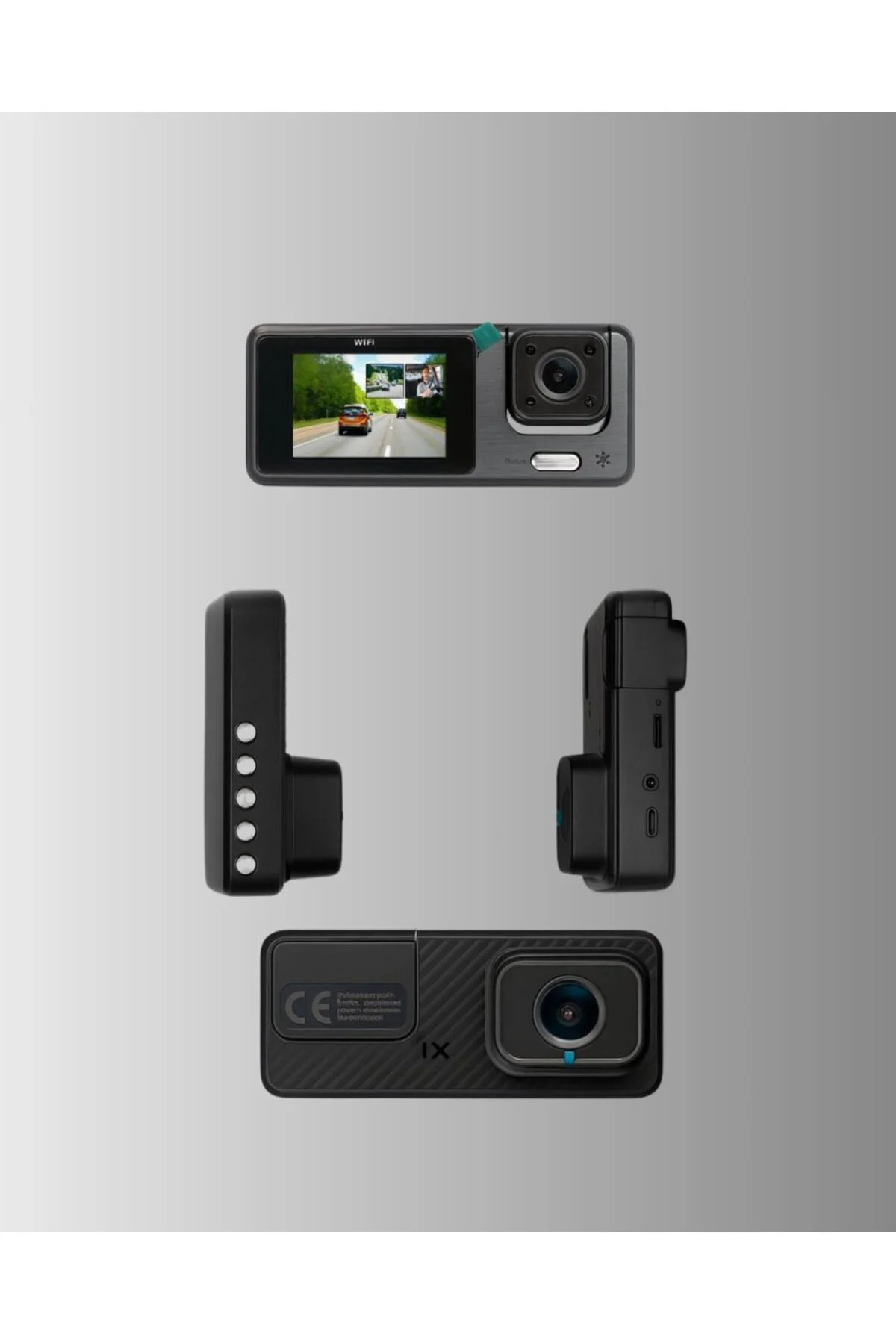 Çok Açılı Araç İçi Dvr | Ön İç Arka Kamera, Döngü Video Kaydı