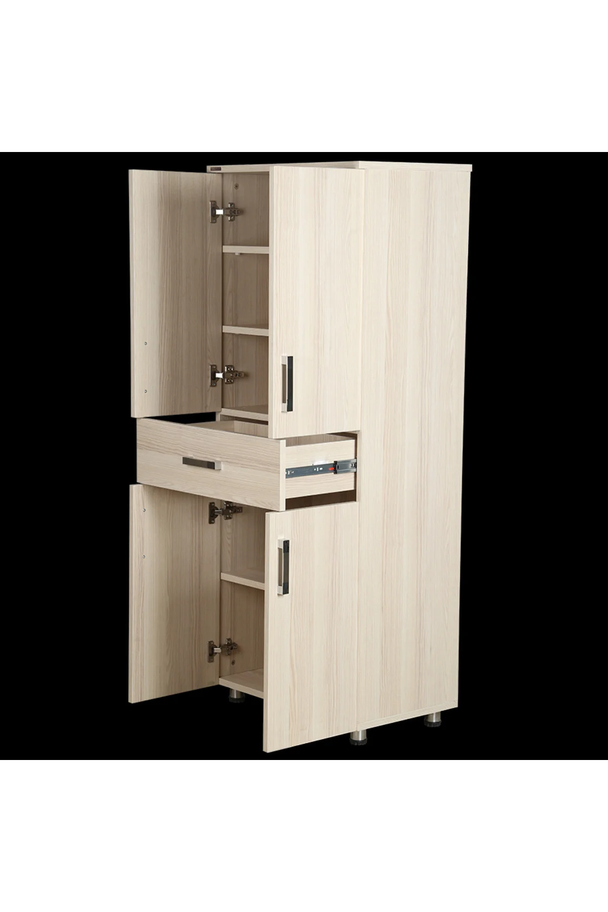 Çok Amaç 12681 Dolap Hard Parlak CARDEN Model Suntalem 4Raf 1Çekm 150 El Yapım - Görsel 3