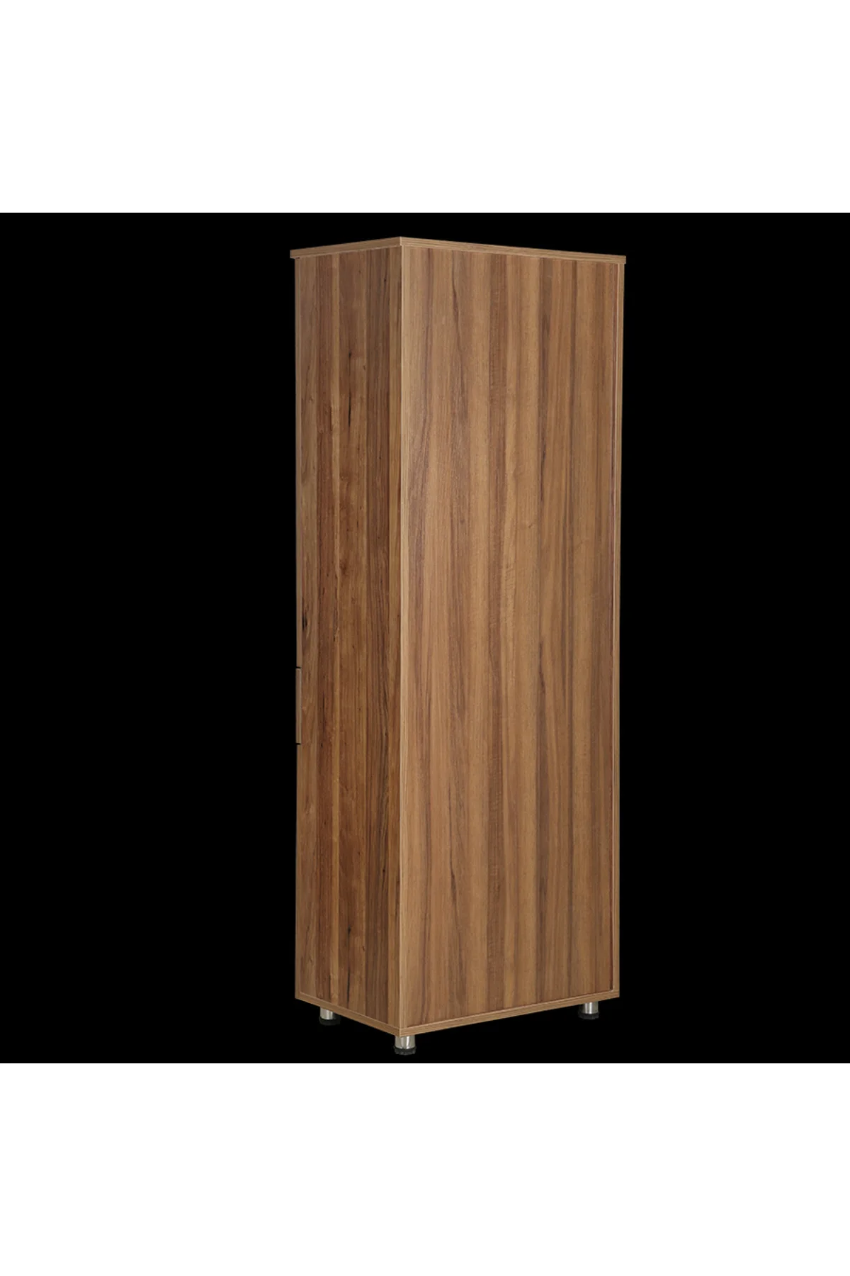 Çok Amaç 12688 Dolap 180 Model Hard Parlak CEVİZ Suntalem 4Raf 1Çekmec El Yapım - Görsel 5