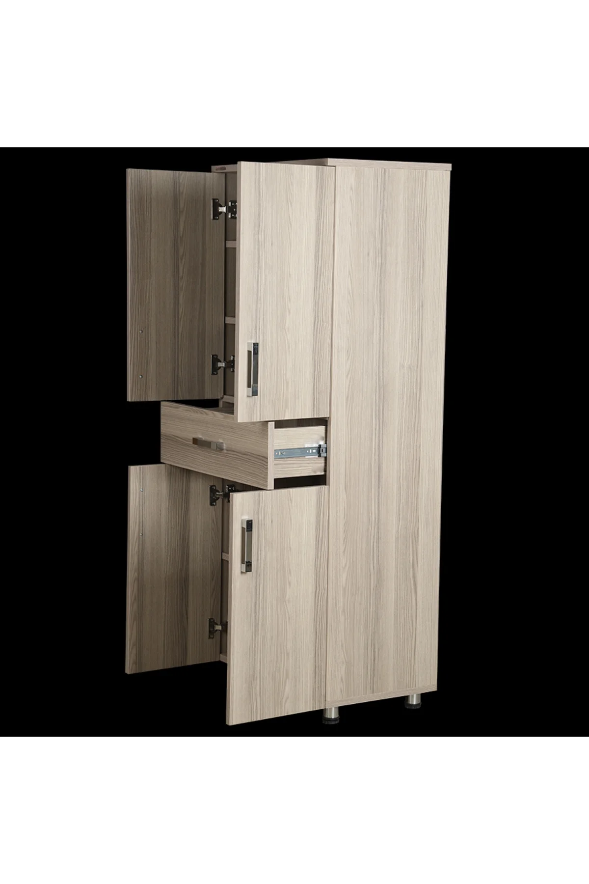 Çok Amaç 12862 Dolap Hard Model Parlak CORDOBA Suntalem 4 Raf 1Çek 150 El Yapım - Görsel 3