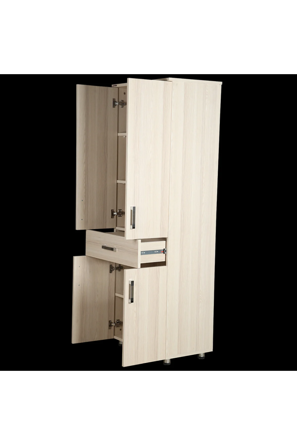Çok Amaçlı 12686 Dolap Hard Model Parlak Carden Suntalem 4Raf 1Çekm 180cm El Yapı - Görsel 3