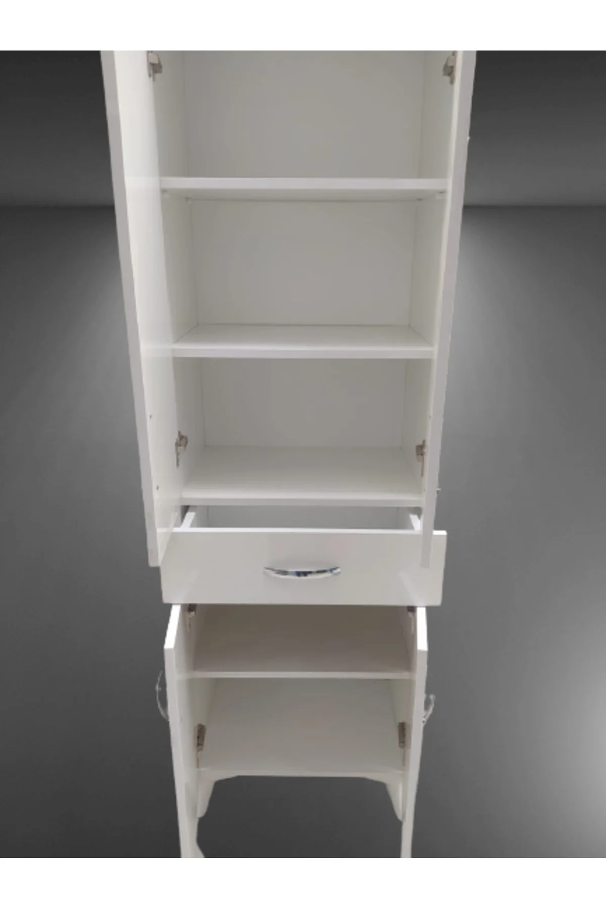 Çok Amaçlı 18210 Dolap BEYAZ Model Hard Parlak Suntalem 180 Demonte 4raf El Yapım - Görsel 2