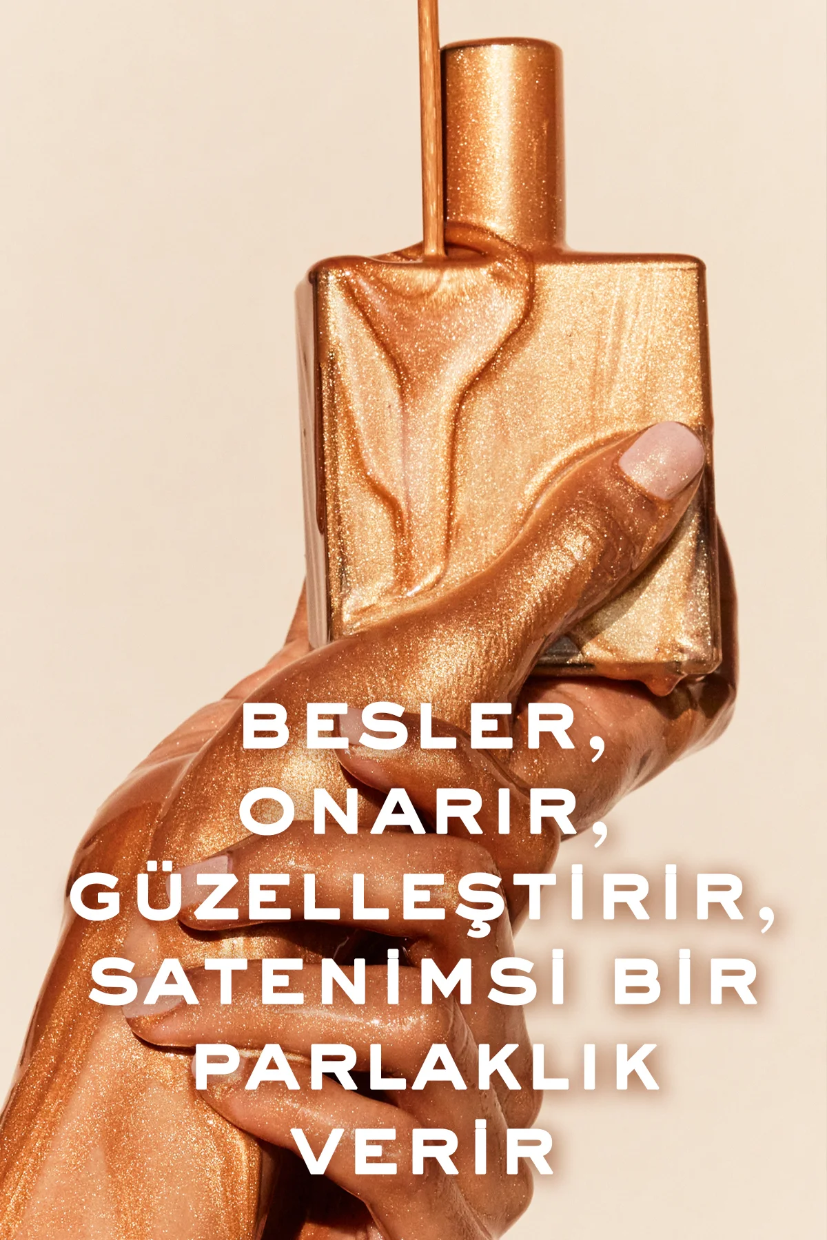 Çok Amaçlı Altın Parıltılı Kuru Yağ (Yüz, Vücut, Saç) 50 ML