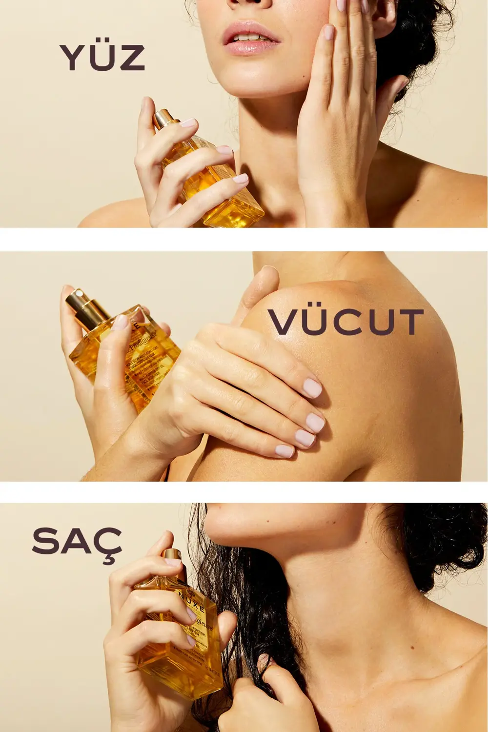 Çok Amaçlı Altın Parıltılı Kuru Yağ (Yüz, Vücut, Saç) 50 ml