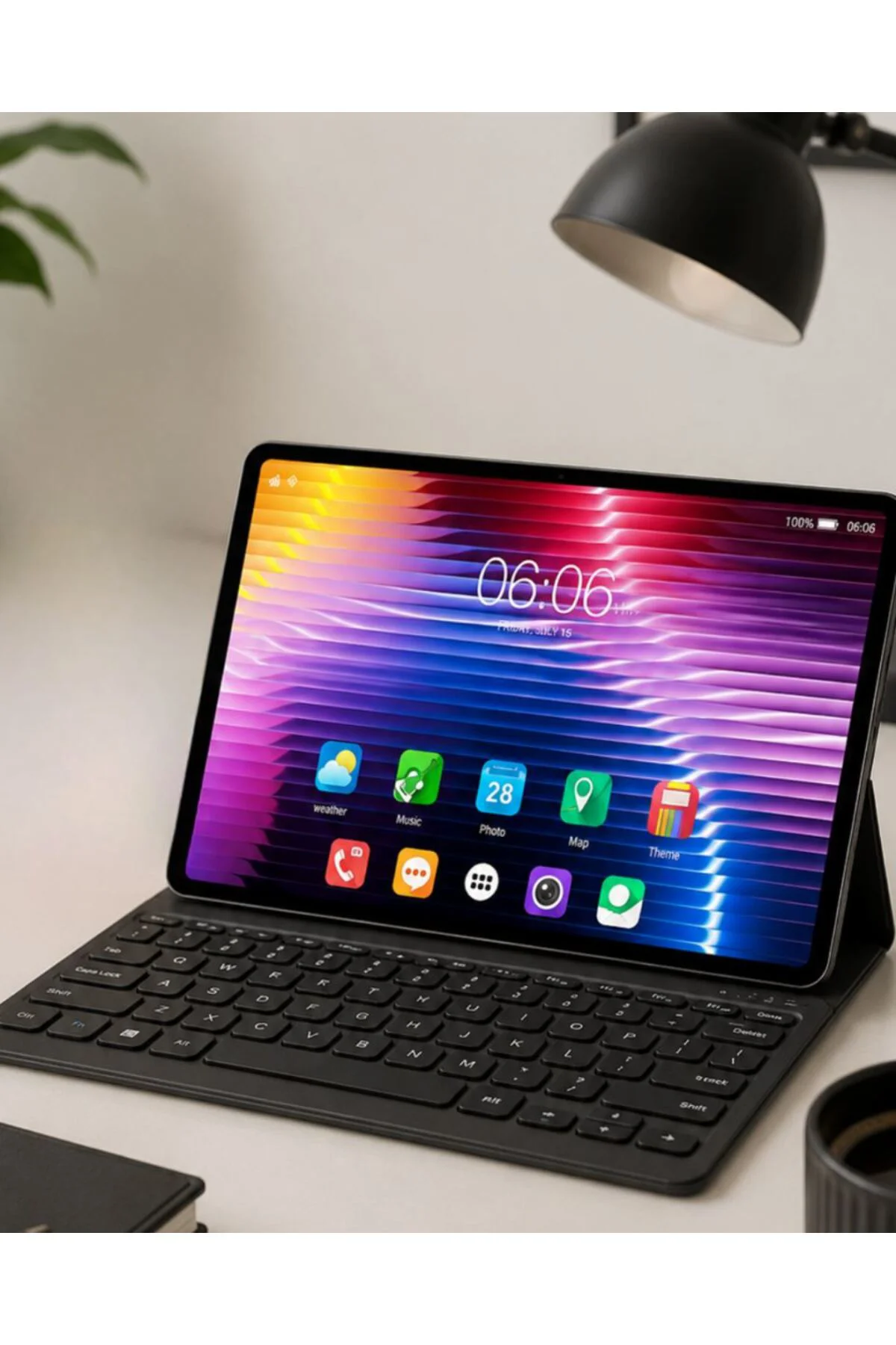 Çok Amaçlı Android Tablet Seti Klavye Kalem ve Koruyucu Aksesuarlı