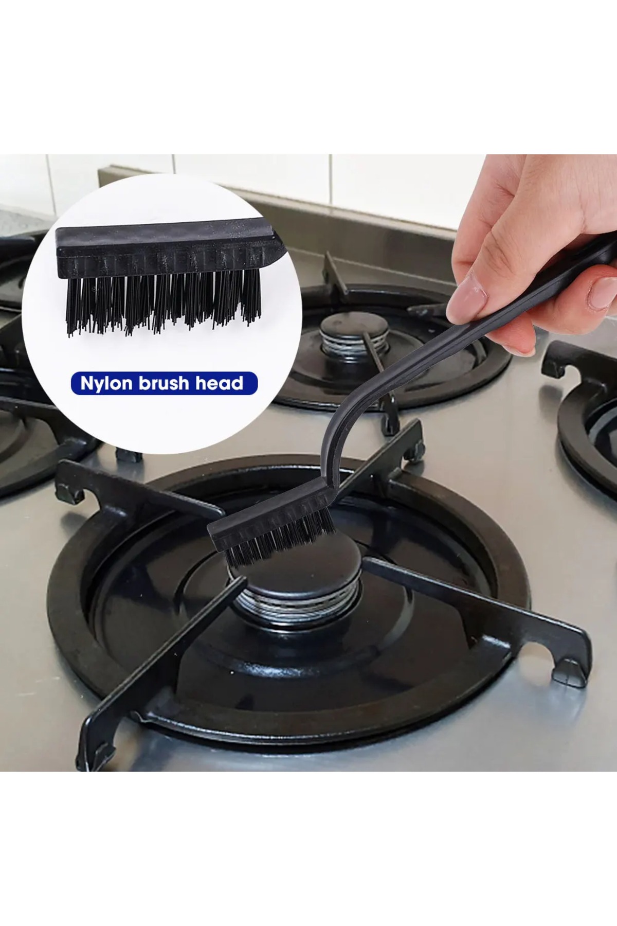 Çok Amaçlı Bakır Demir Ve Sert Plastik 3'lü Set Fırça Detaylı Fır