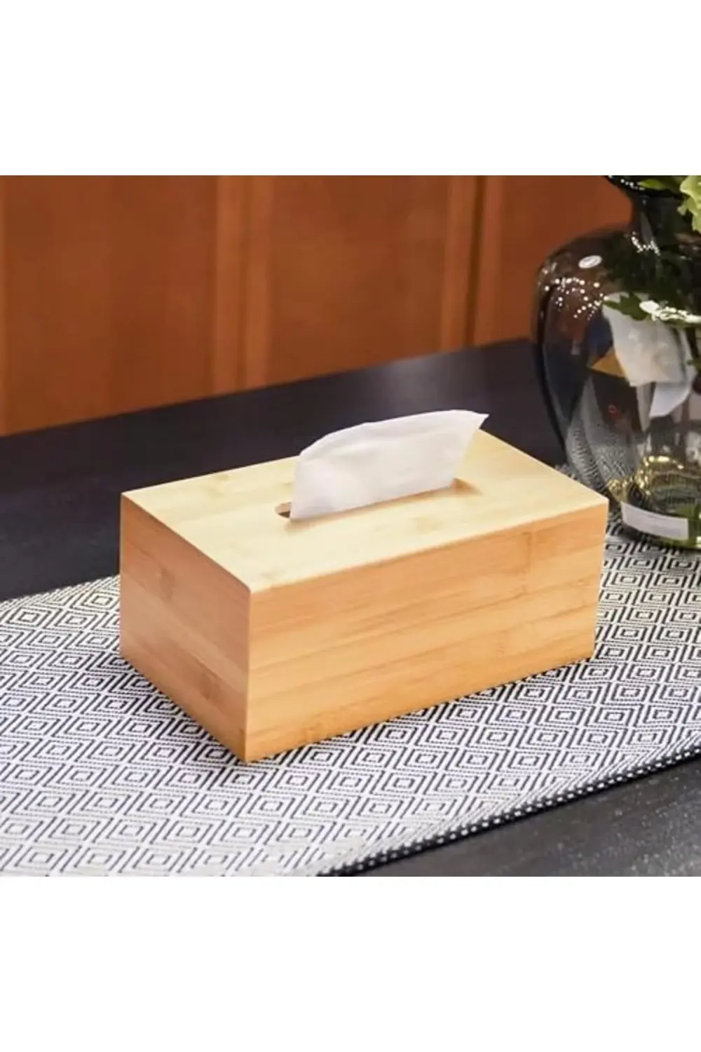 Çok Amaçlı Bambu Peçetelik Ve Düzenleme Kutusu 25x14x7,5 Cm 12007
