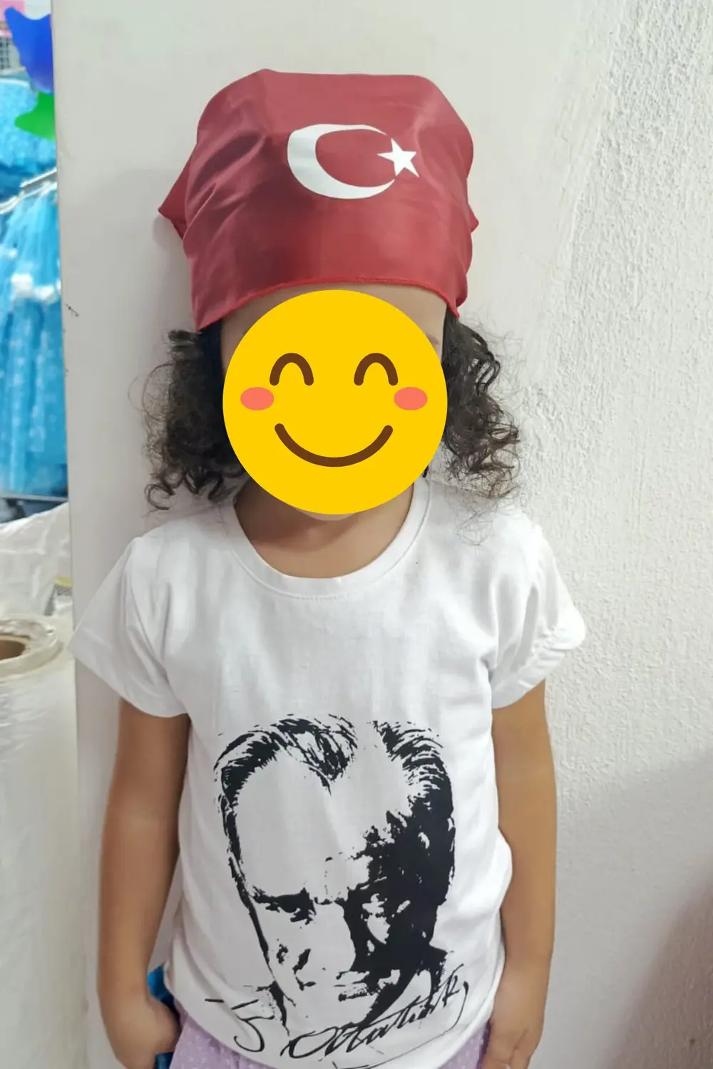 çok amaçlı bandana fular ay yıldızlı kırmızı renk