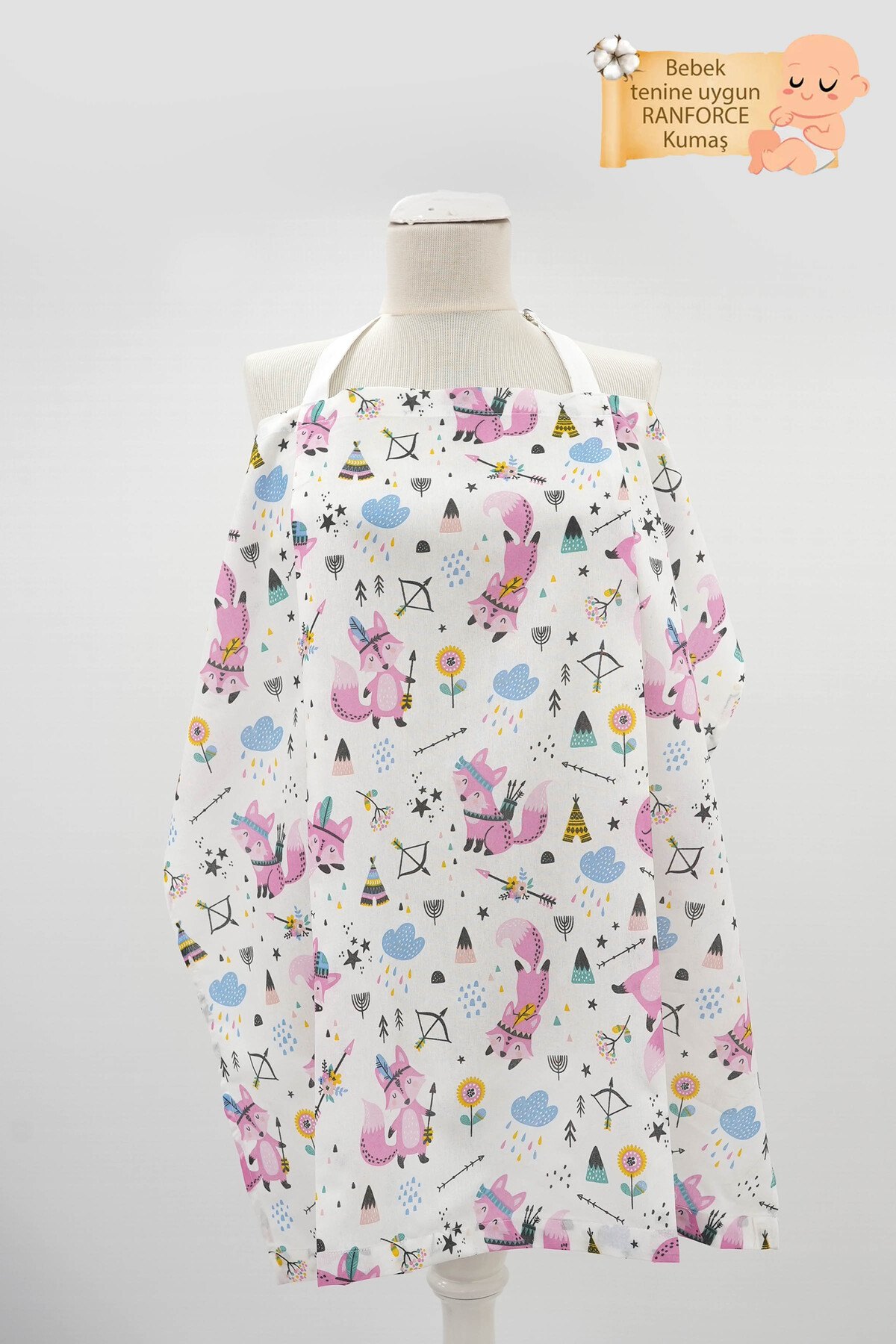 Mordesign Çok Amaçlı Bebek Emzirme Örtüsü; Puset, Bebek Arabası Örtüsü, Emz