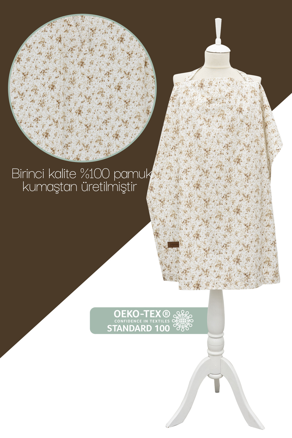 Mordesign Çok Amaçlı Bebek Emzirme Örtüsü/Önlüğü; Puset, Bebek Arabası Örtü