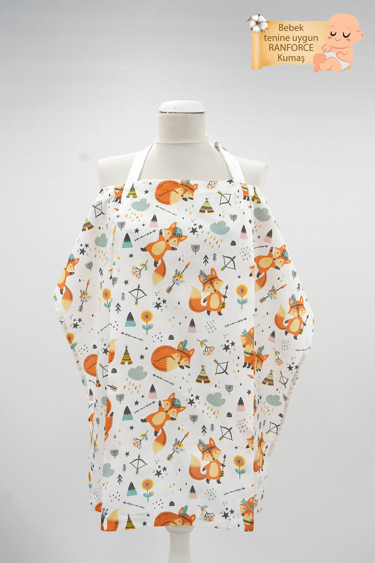 Mordesign Çok Amaçlı Bebek Emzirme Örtüsü; Puset, Bebek Arabası Örtüsü, Emz