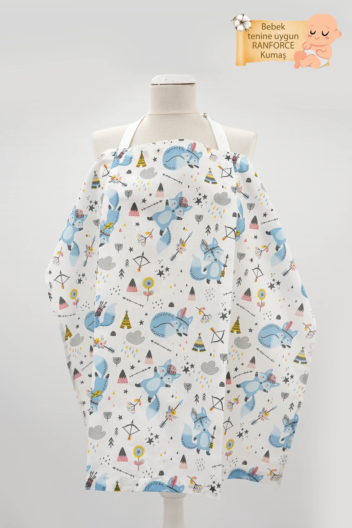 Mordesign Çok Amaçlı Bebek Emzirme Örtüsü; Puset, Bebek Arabası Örtüsü, Emz