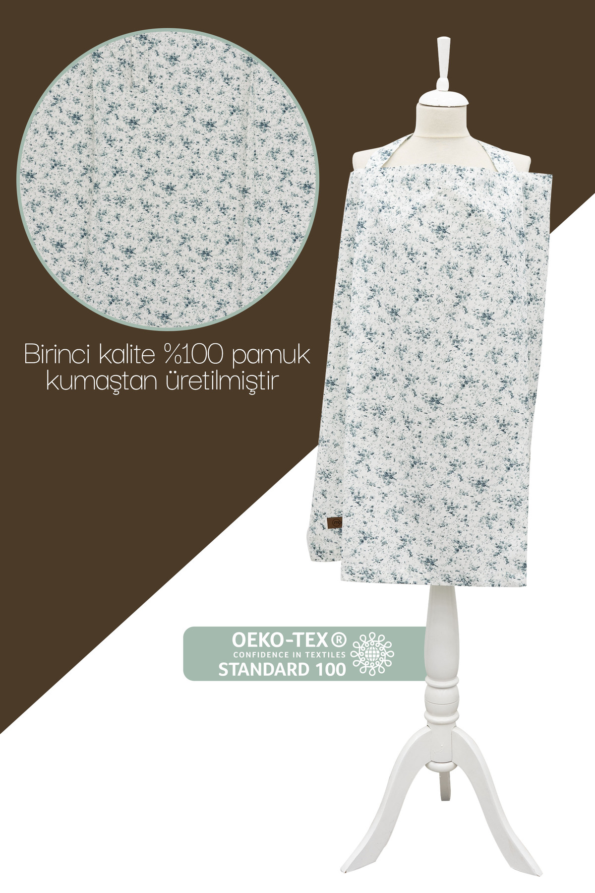 Mordesign Çok Amaçlı Bebek Emzirme Örtüsü/Önlüğü; Puset, Bebek Arabası Örtü