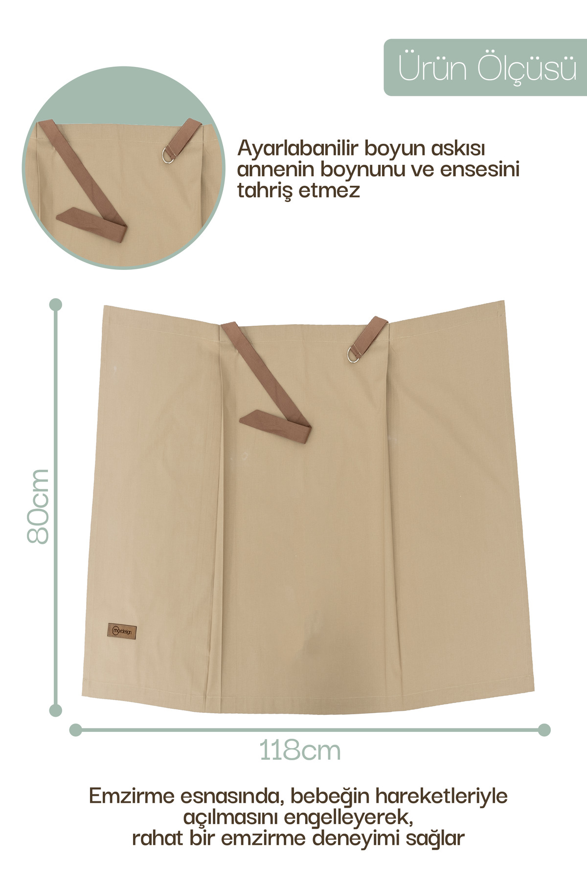 Mordesign Çok Amaçlı Bebek Emzirme Örtüsü/Önlüğü; Puset, Bebek Arabası Örtü