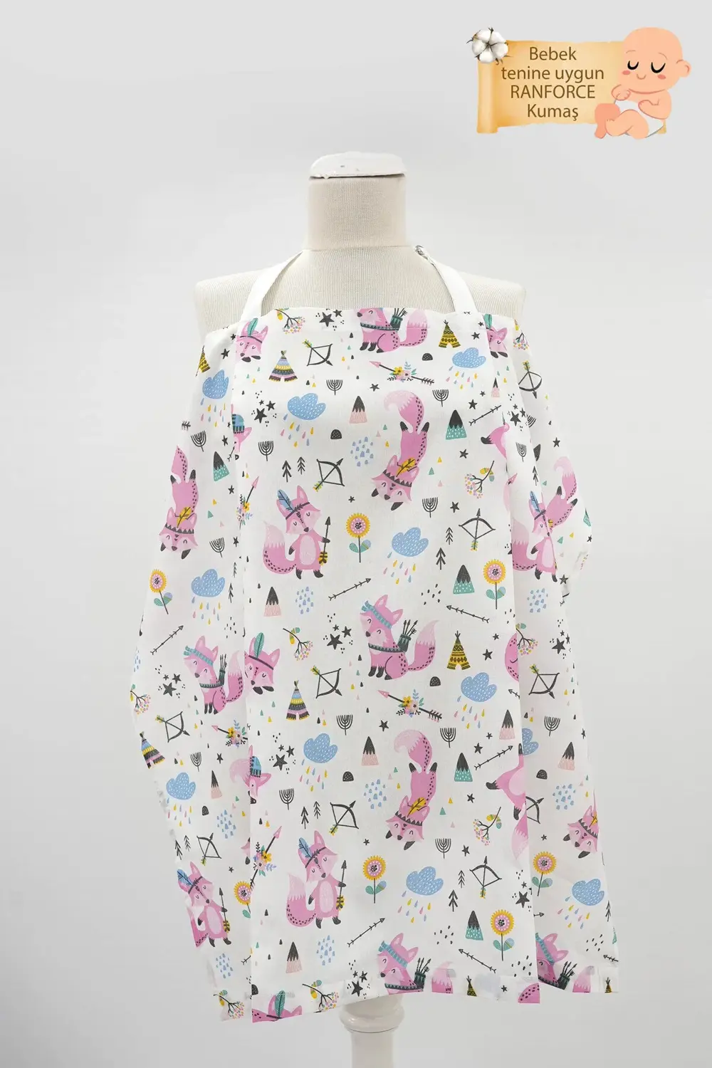 Mordesign Çok Amaçlı Bebek Emzirme Örtüsü; Puset, Bebek Arabası Örtüsü, Emz